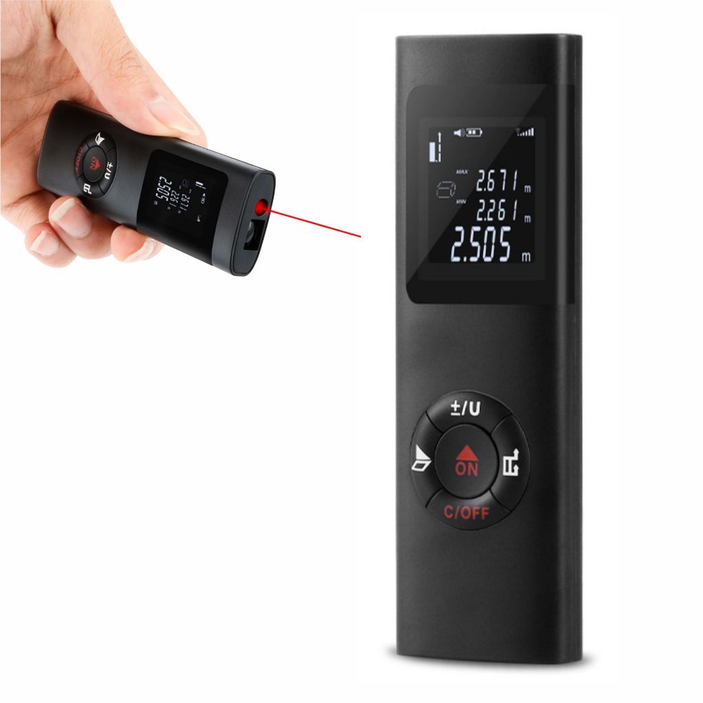 Trena Digital Laser Profissional Distancia 40 Metros Medidor de Distancia Recarregável USB-C