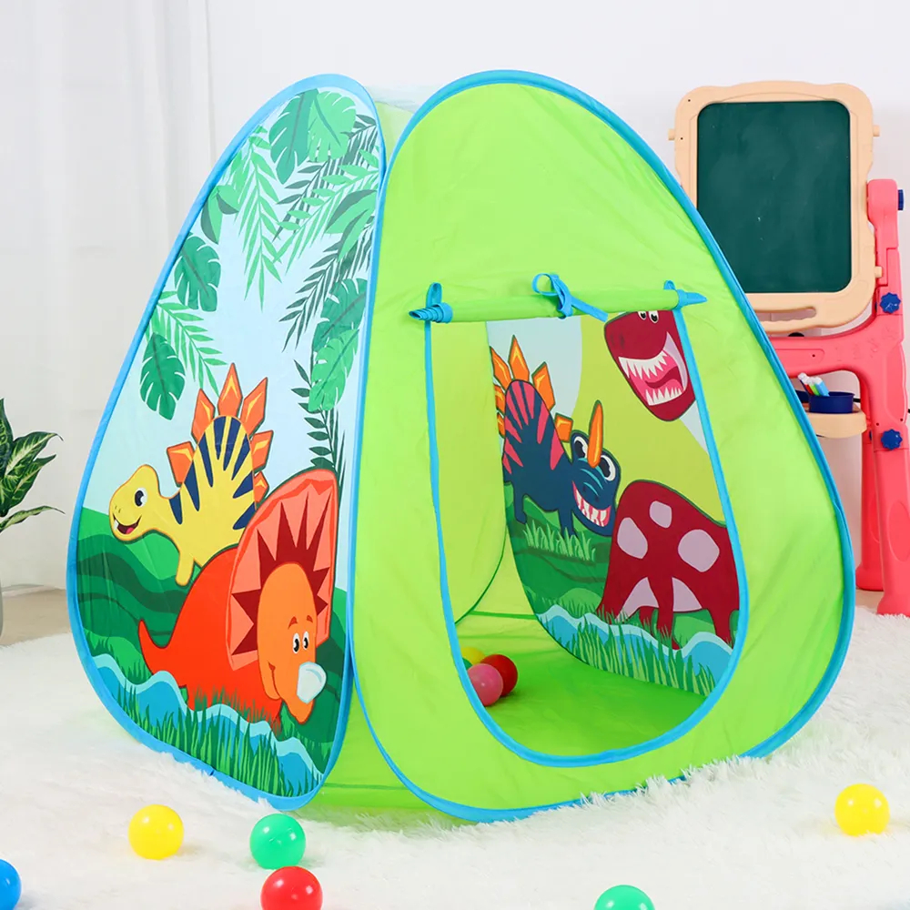 Barraca Infantil Reino dos Dinossauros  Montagem Automática  90cm  Poliéster Premium   INMETRO