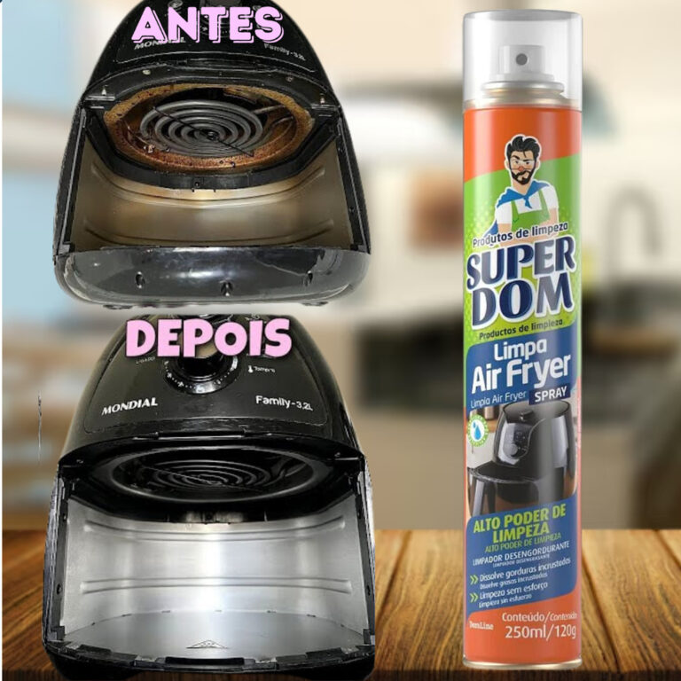 Limpa Air Fryer Super Dom Spray Dissolve A Gordura
