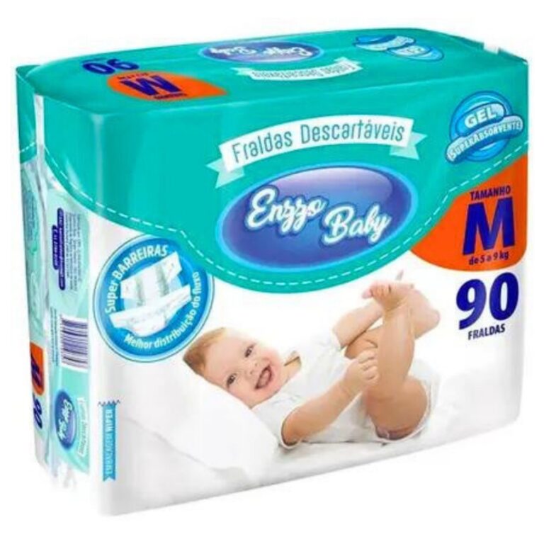 Fralda Infantil Enzzo Baby Híper M Com 90 Unidade