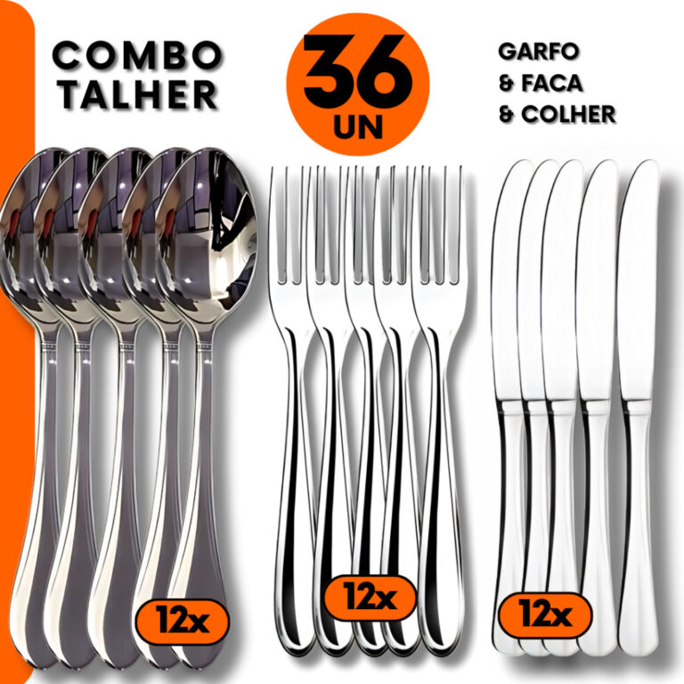 Kit Talher 36pçs – Colher, Garfos e Facas I