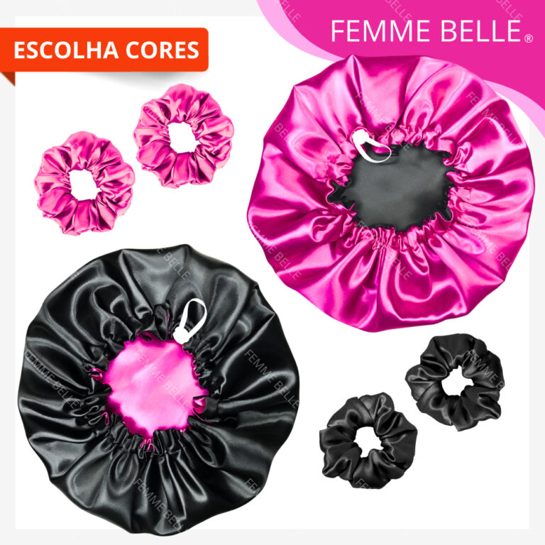 PROMOÇÃO 2 Touca de Cetim Dupla Face com Regulad