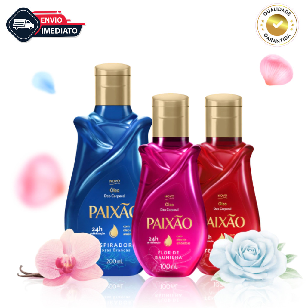 Hidratante / Óleo Corporal Paixão –  200ml Todas as Loções Envio Imediato