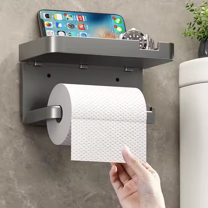 Suporte Papel Higiênico Premium Apoio Para Celula