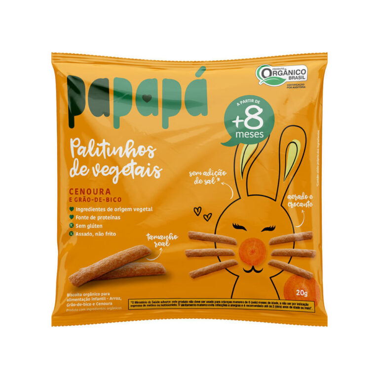 Palitinhos de Vegetais Papapá 8+ Meses Sabor Ceno