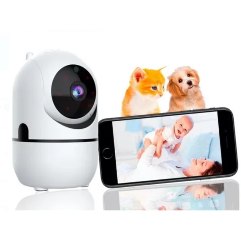 Babá Eletrônica Câmera Wifi IP Visão Noturna Microfone Bebe Pet segurança – Bivolt