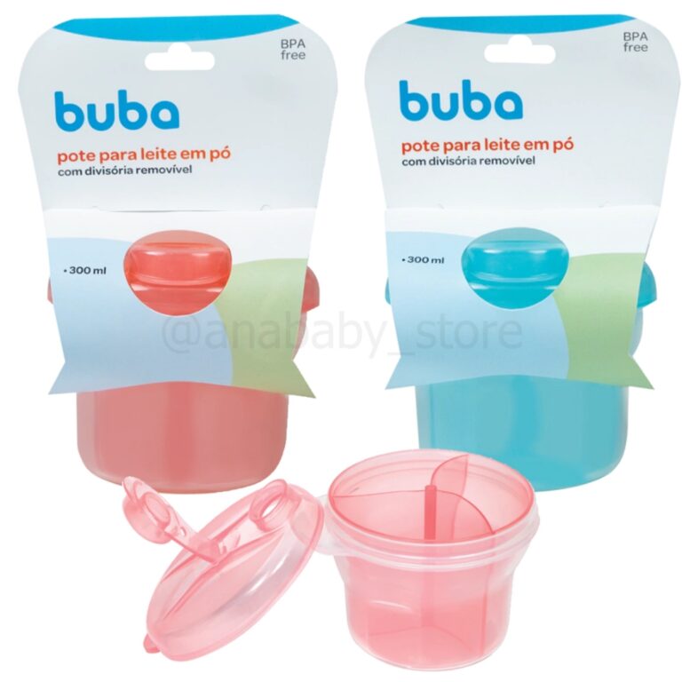 Porta Leite Em Pó Buba 300ml Com Divisórias  Ros