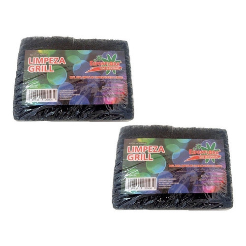 Fibra Limpa Churrasqueira Limpa Grelhas Chapas Kit