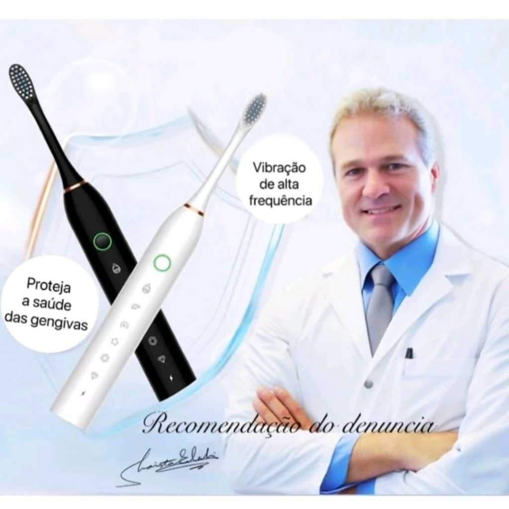 HYQ1913 Escova De Dentes Elétrica IPX7 Com Cabeça Substituivel inteligente Ultrassônico À Prova Dágu