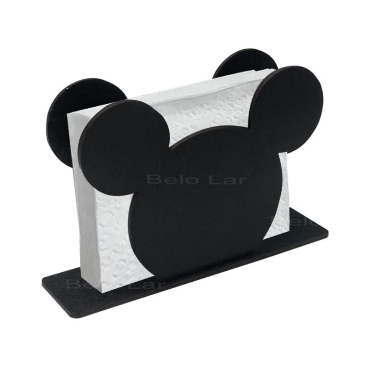 Kit 17 Porta Guardanapo Mickey Preto Porta Papel T