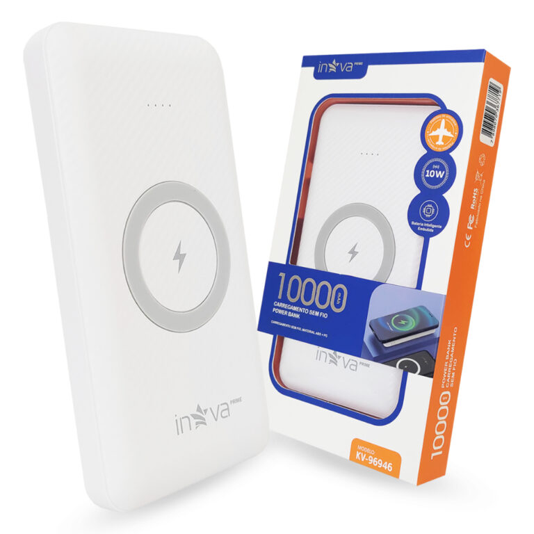 Carregador Portátil Power Bank por Indução 1000