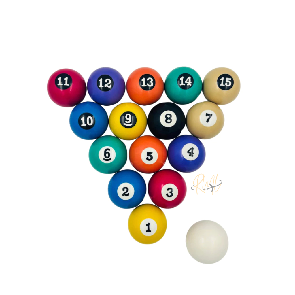 Jogo Bola De Sinuca Numerada 50mm Com Bola Branca 54mm Jogo Bola De Bilhar Snooker