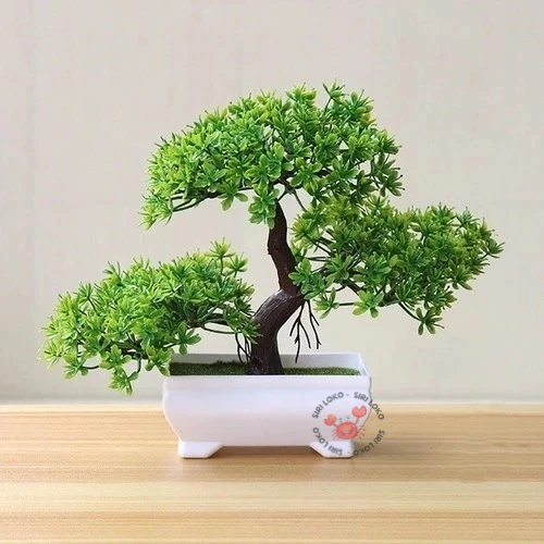 Bonsai Artificial Plástico Realista Natural Pinho