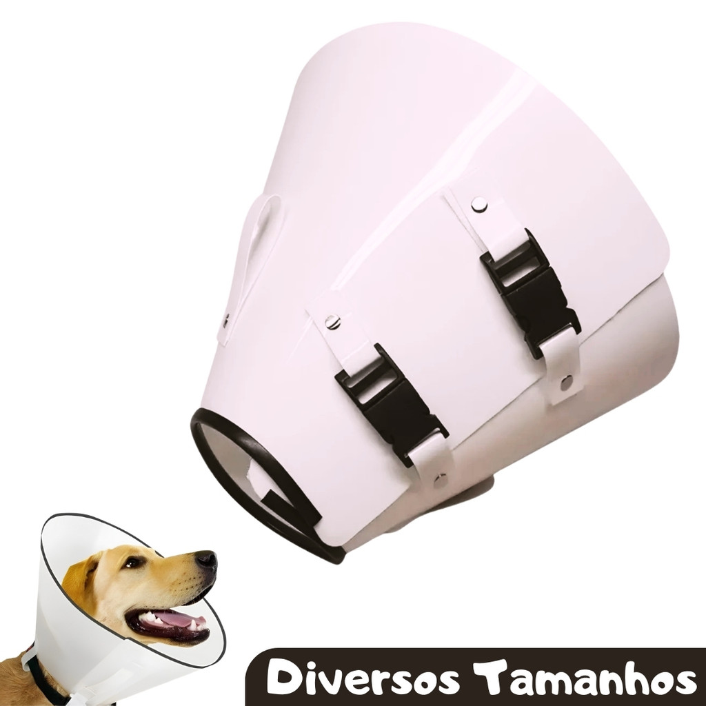 Colar Elizabetano Cirúrgico Pós Operatório Cone Cachorro Gato Pet Diversos Tamanhos