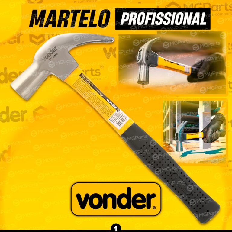 Martelo Unha Vonder Profissional Cabo de Fibra de 