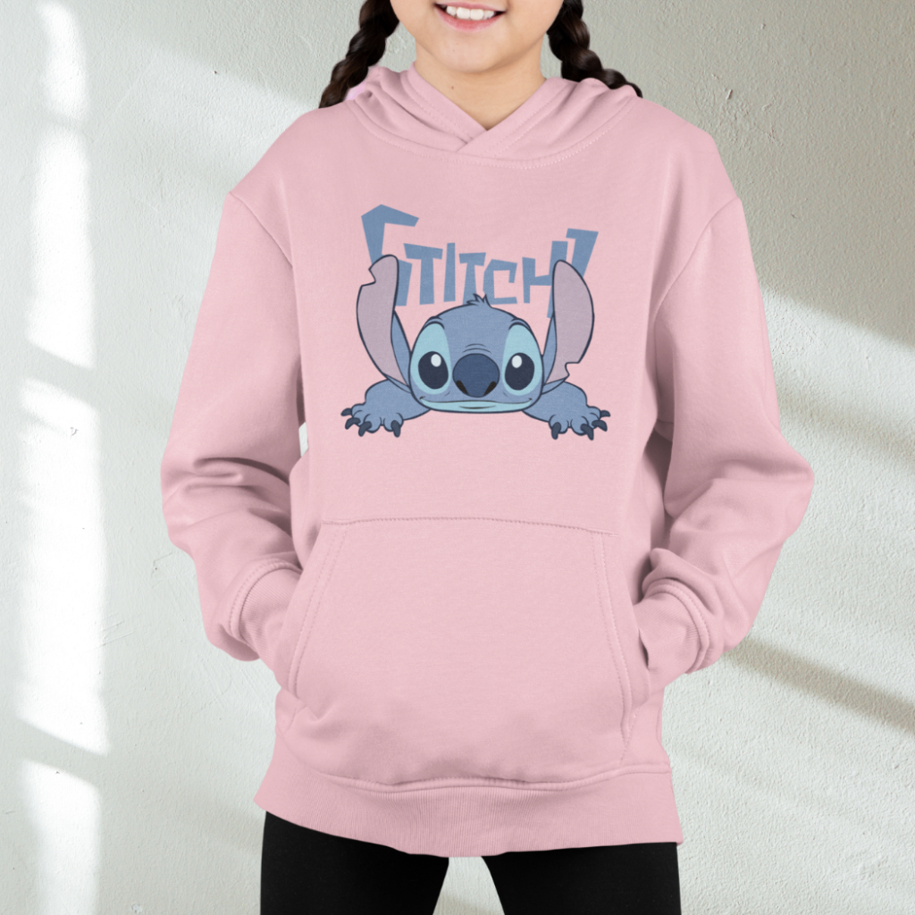 Moletom Lilo Stitch Adulto e Infantil Kids Unissex Com Capuz Canguru Estampado Blusa Infantil Adulto
