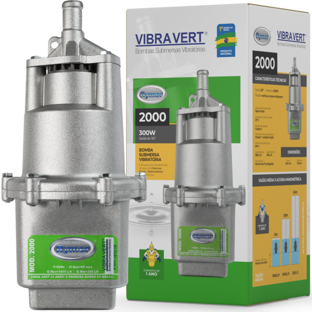 Bomba Submersa P/poço Rymer 2000 110v