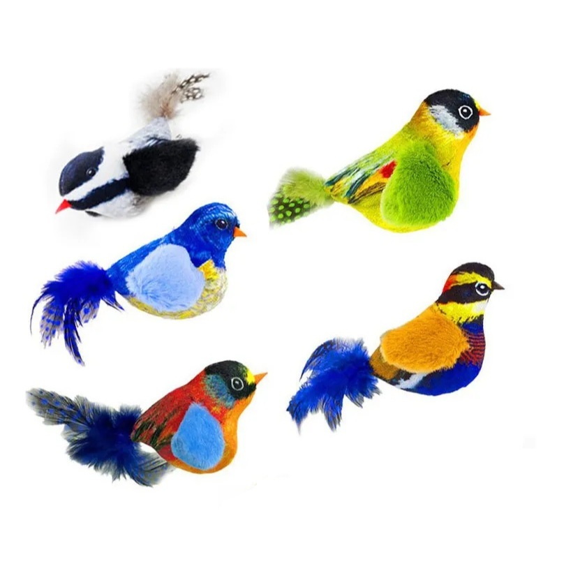 Brinquedo Pássaro Pena para Gato – Simula Presa Real e Reduz Estresse