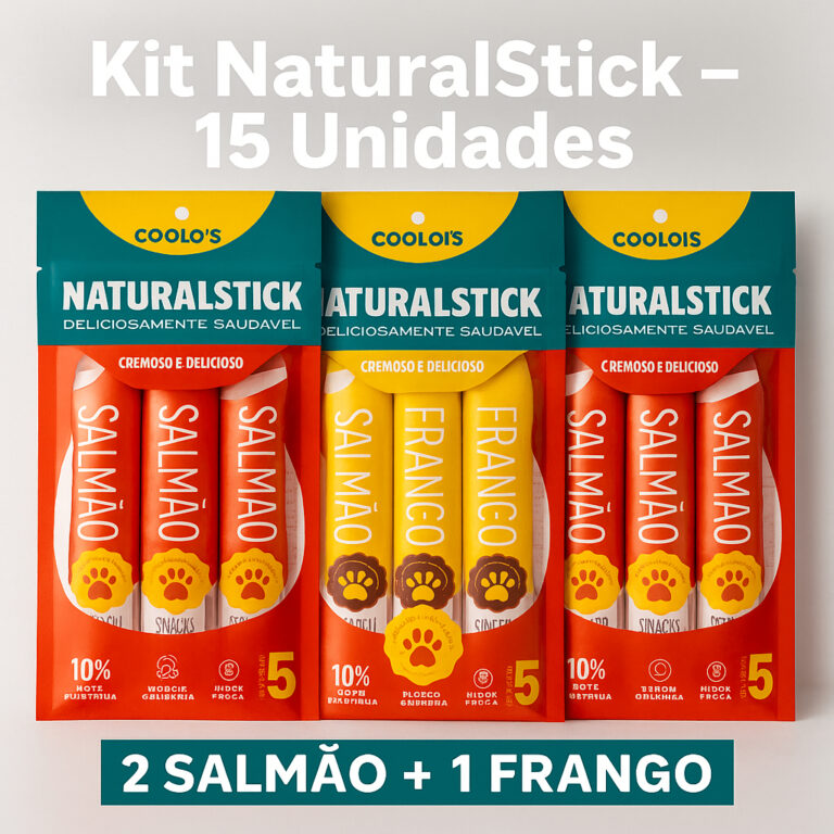 Kit NaturalStick 15 Unidades  Petiscos Cremosos pa