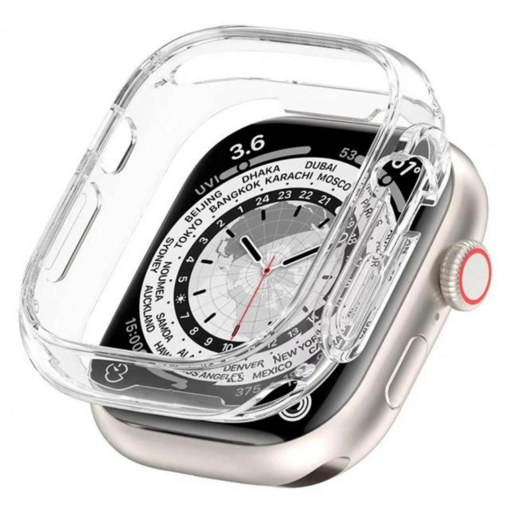 Capa iWatch Anti impacto Case Transparente Smartwatch 40mm / 41mm / 42mm / 44mm / 49mm TPU ABERTA