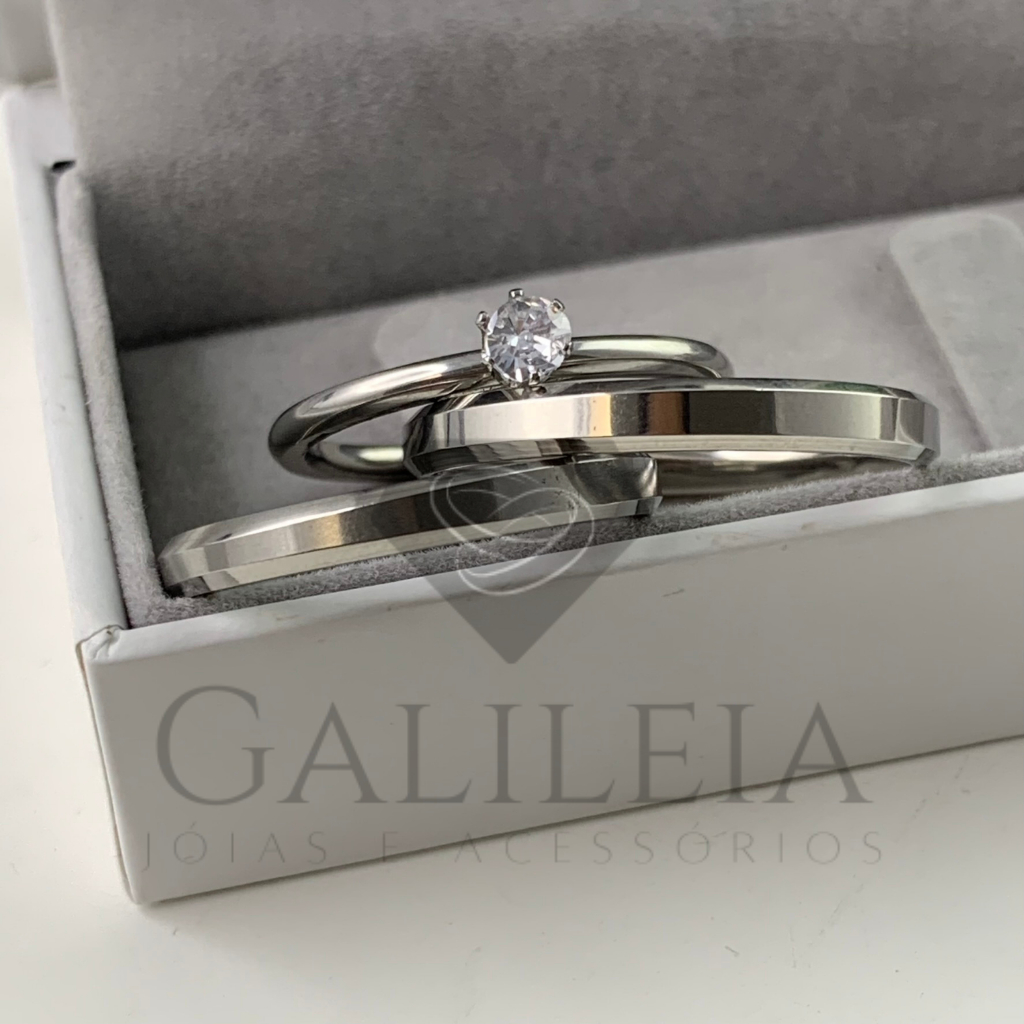 Par De Alianças de Namoro Prata Fina 3mm Anéis de Compromisso Em Envio Imediato