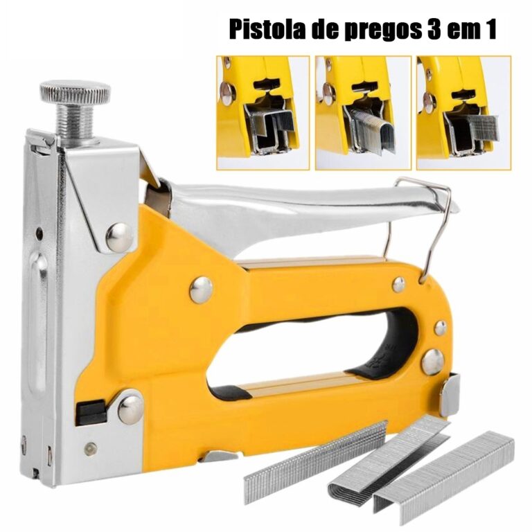 Grampeador Tapeceiro + 600 Grampos Ferramentas Pro