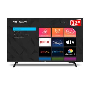Smart TV AOC Roku 32S5045/78G HD: Seu Entretenimento Simplificado!