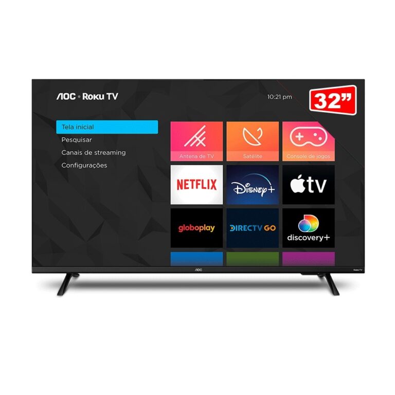 Smart TV AOC 32 Polegadas Roku  32S5045/78G HD Wi-