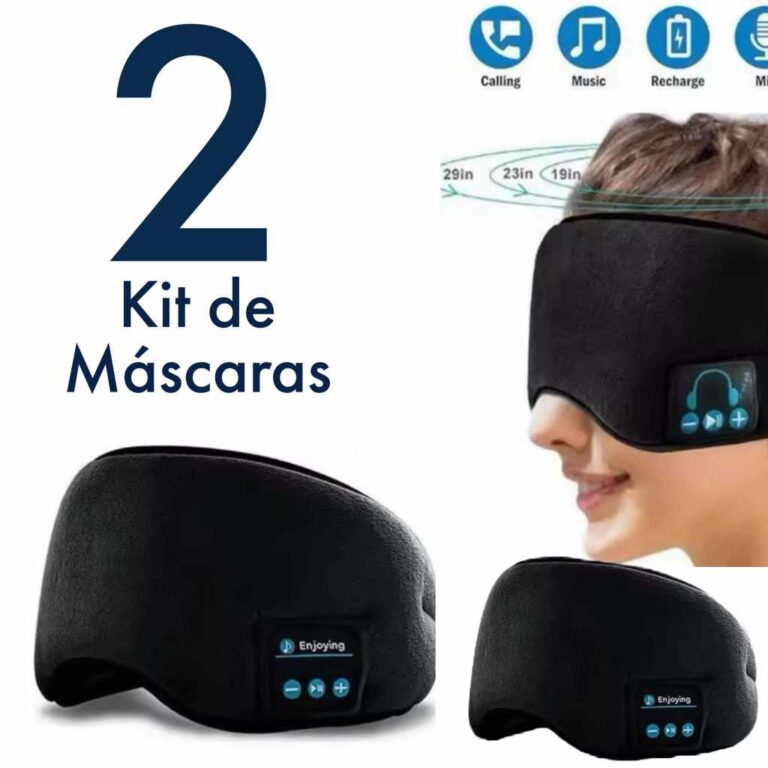 Máscara de Dormir Tapa Olho Com Fone De Ouvido Bl