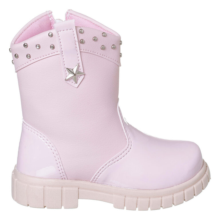 Bota Texana Menina Cano Curto Com Spikes Boiadeira