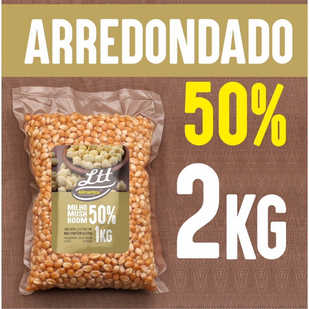 MILHO MUSHROOM 50% 2kg ou 1kg