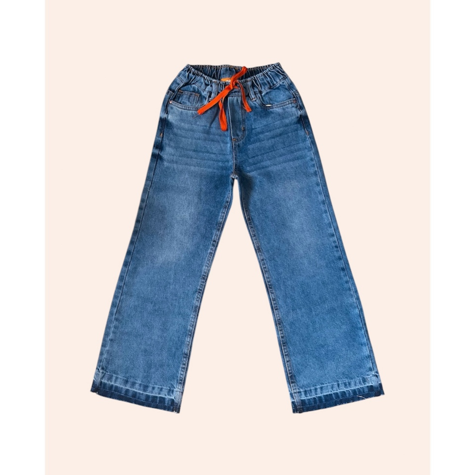 Calça Jeans Wide Leg Menina Infantil Blogueira Premium Lançamento Estilosa 04 ao 08
