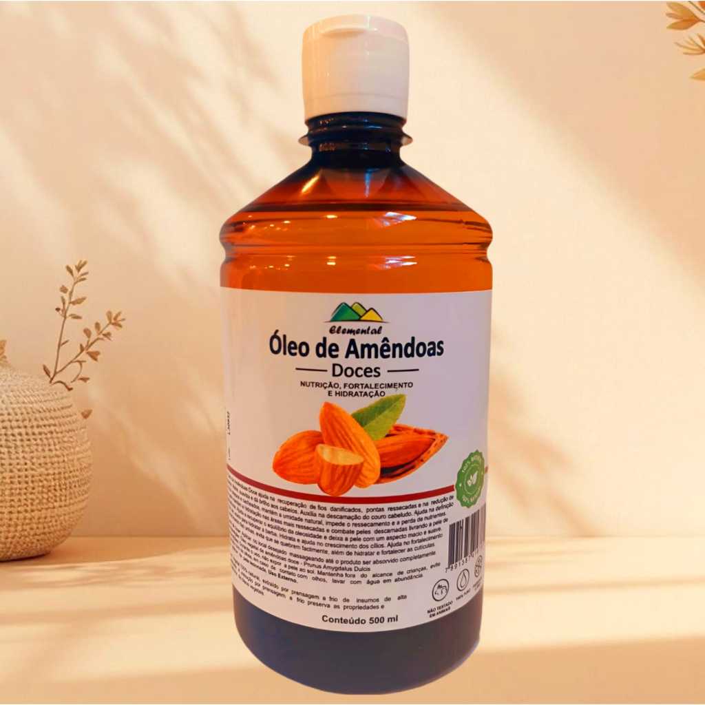 Óleo de Amêndoas Doces 500ml Prensado a Frio