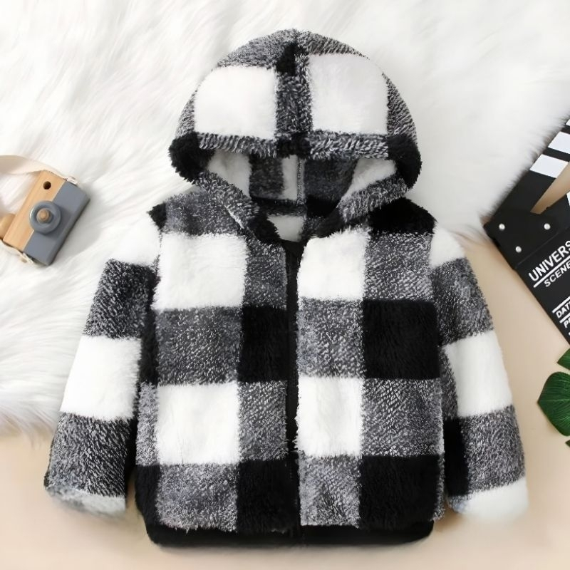 Blusa de Frio Menino e Menina Infantil Pelinho com Capuz TOUCA Tedy Casaco Teddy Ted Roupa de Frio C