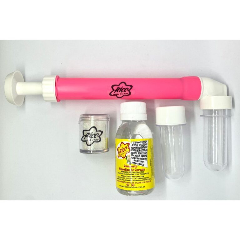 Kit Confeiteiro Pulverizador Bombinha Com Dois Fra