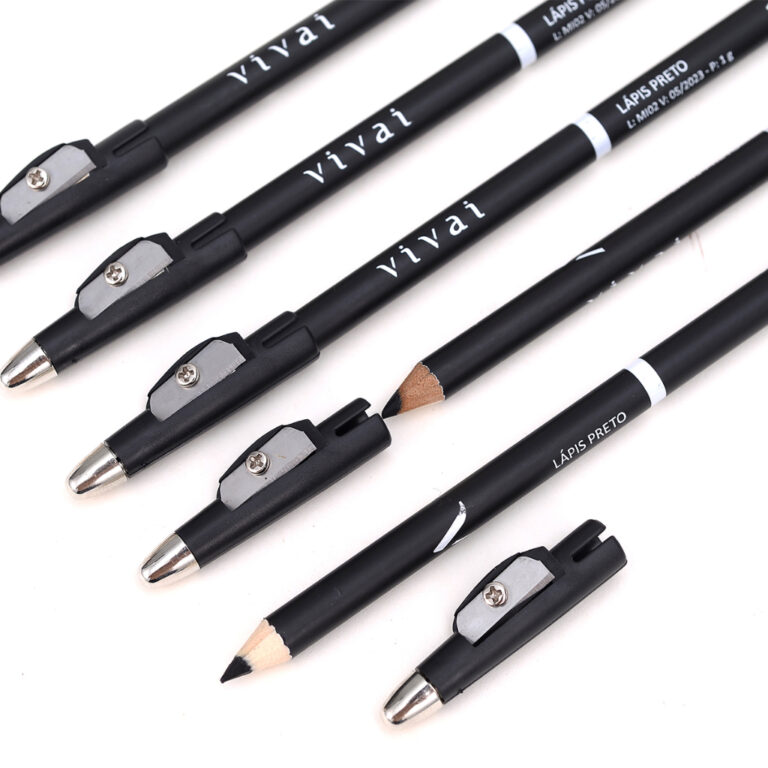 Kit 3, 6, e 12 Lápis Preto com Apontador – 