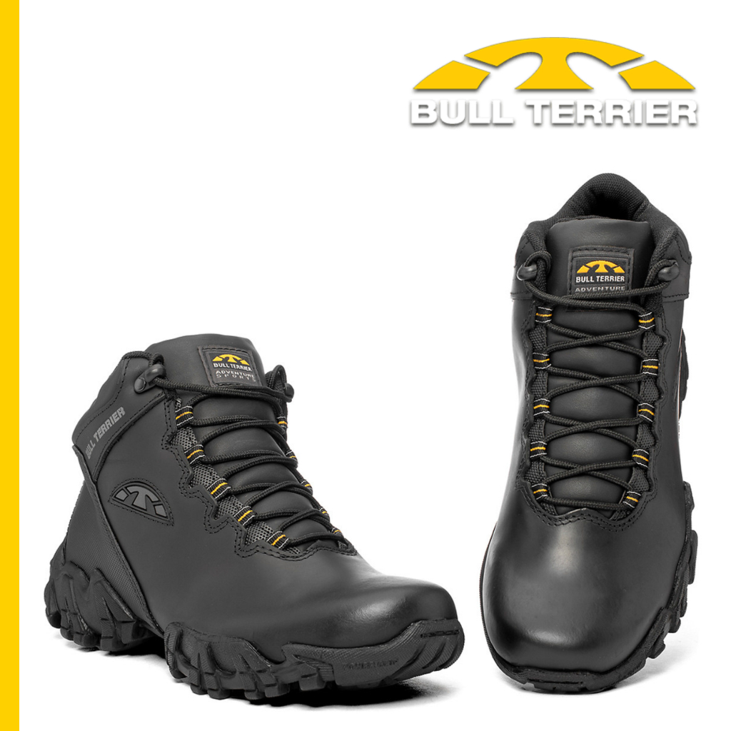 Bota Masculina Bull Terrier Sparks Couro Original Confortável Antiderrapante