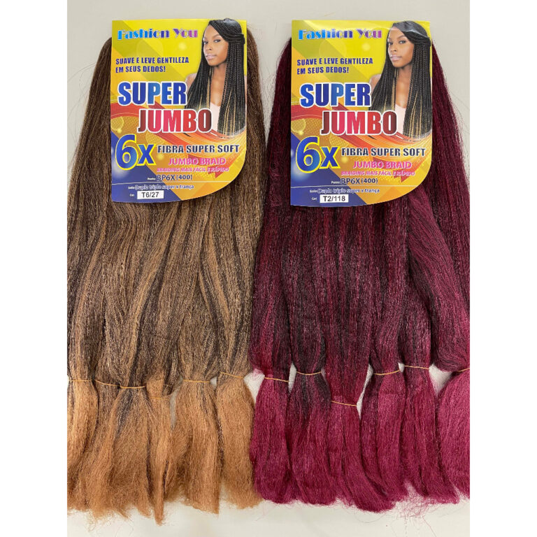 Cabelo Jumbo 6X 400G Pacotão Para Tranças FIBRA 