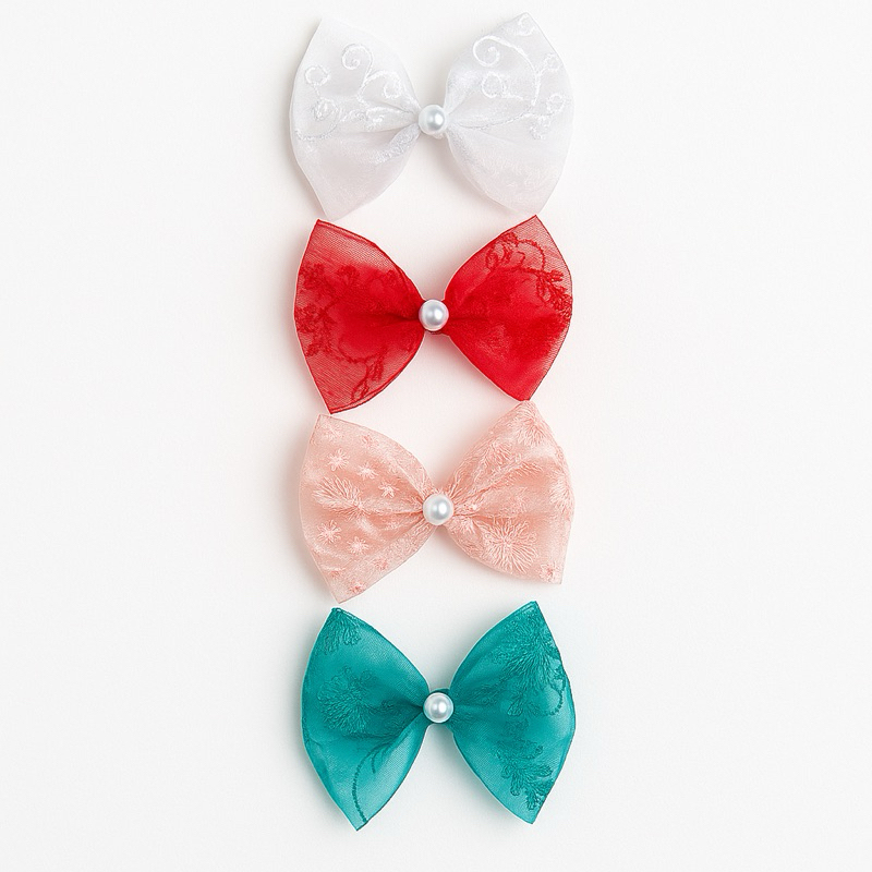 Laço Cabelo com presilia bico de bato em  cor variados REF4209