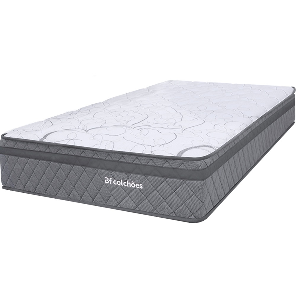 Colchão Solteirão Espuma D45 Extra Firme Ortopédico Antialérgico Certificado 97x203x24cm BF Colchões