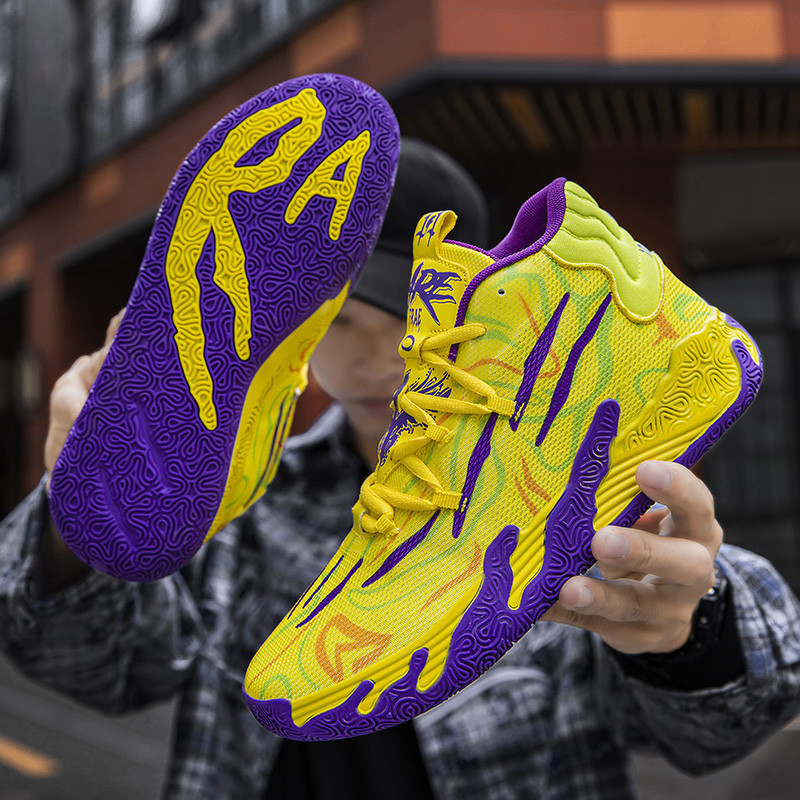 Moda Sola Grossa Juventude Tênis De Basquete Novos Sapatos Esportivos Para Homem Versátil