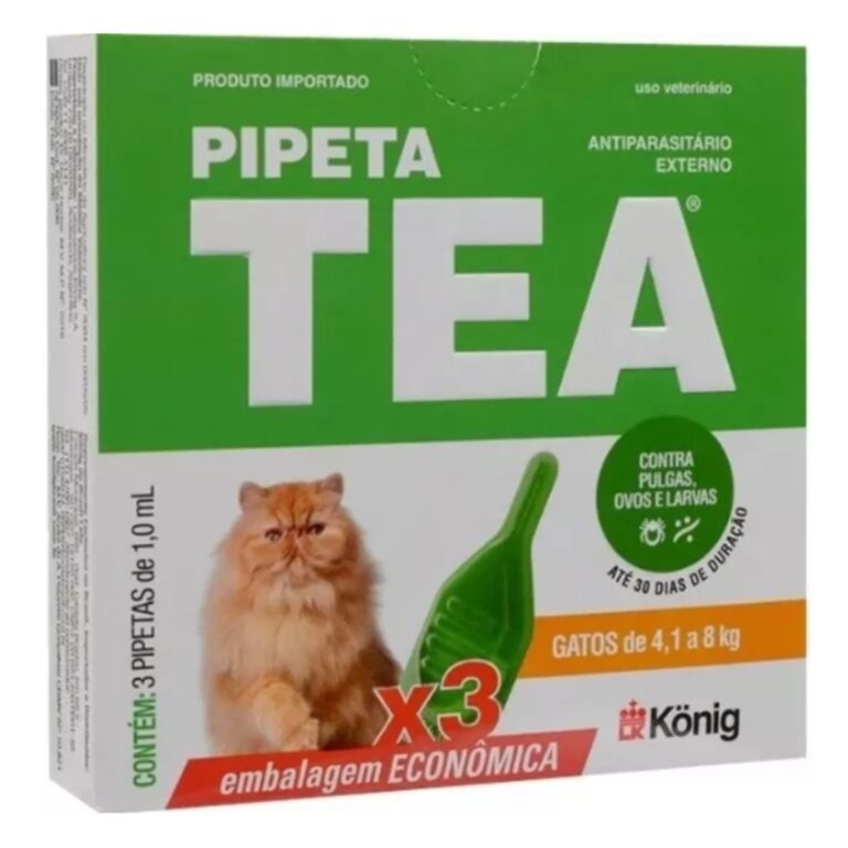 Antipulgas TEA Gatos Pipeta X 3 unid 4,1 até 8KG 