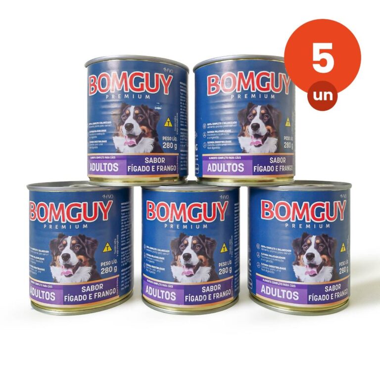 Kit 5 Bomguy Premium Patê Sabor Fígado e Frango 
