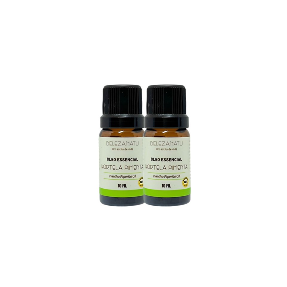 Kit 02 Óleos Essenciais de Hortelã Pimenta 10mL – BelezaNatu