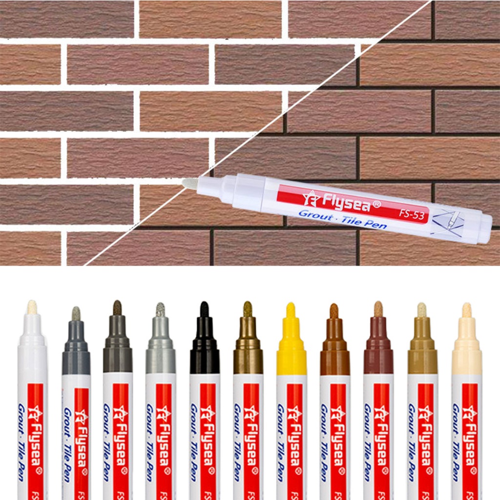 Caneta Reparadora para Rejunte Branco de Azulejo / Agentes Preenchedores Impermeáveis para Parede/Po