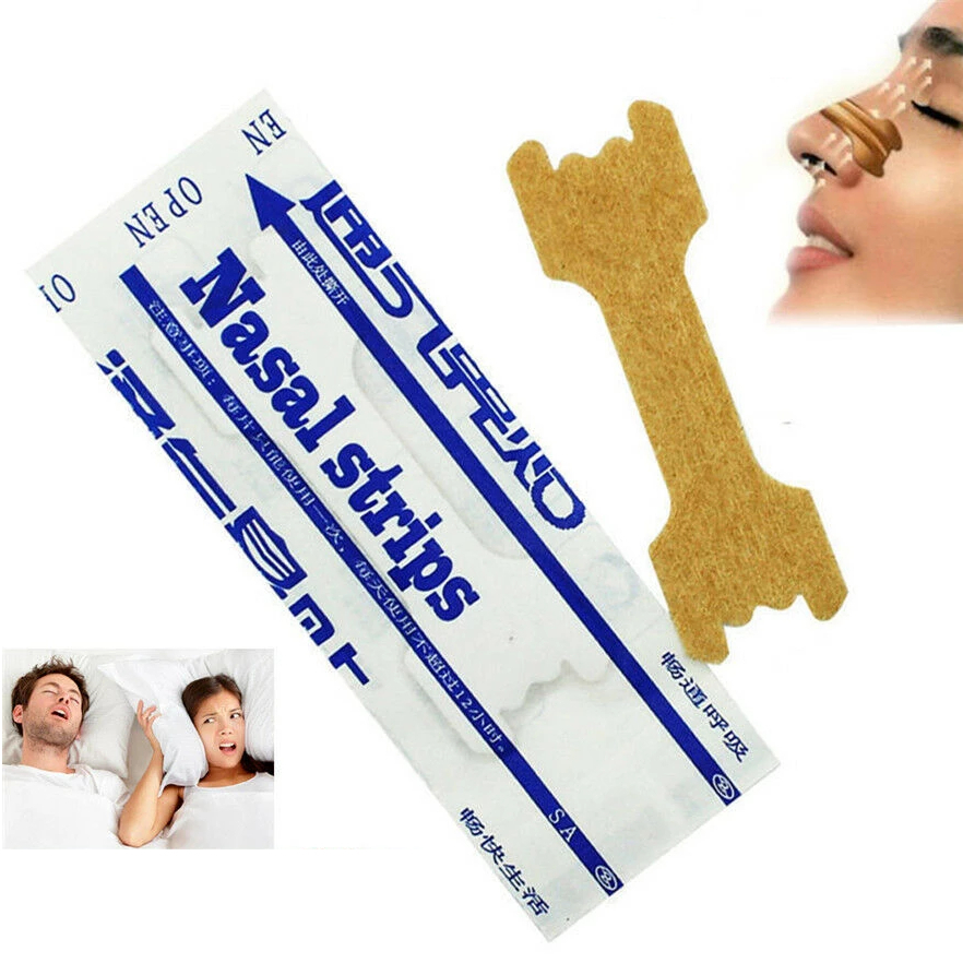 Dilatador Nasal Anti-Ronco Tira Nasal Adesivo Nasal Strips Kit 05/10/20/30/40/50/60 Unidades