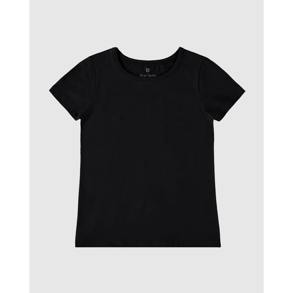 Blusa Infantil Menina Decote Redondo Em Algodão Malwee Kids