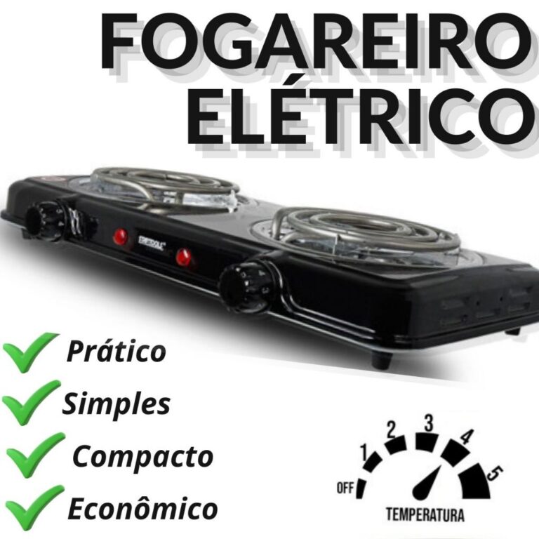 Fogãozinho 1 ou 2 Bocas Fogareiro Elétrico Cozin