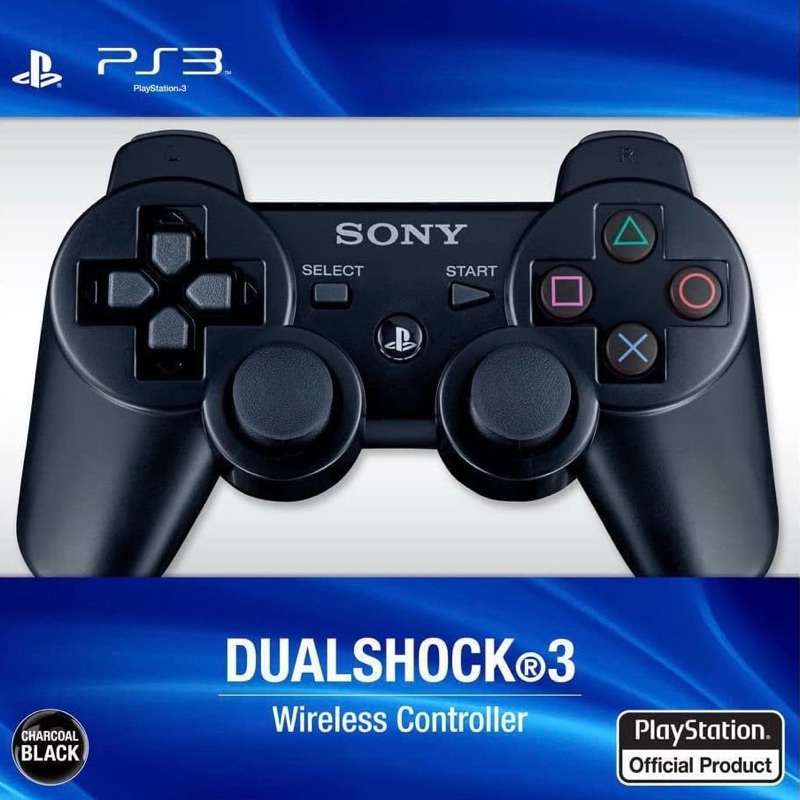 Controle sem fio joystick Sony PlayStation Dualshock 3 preto