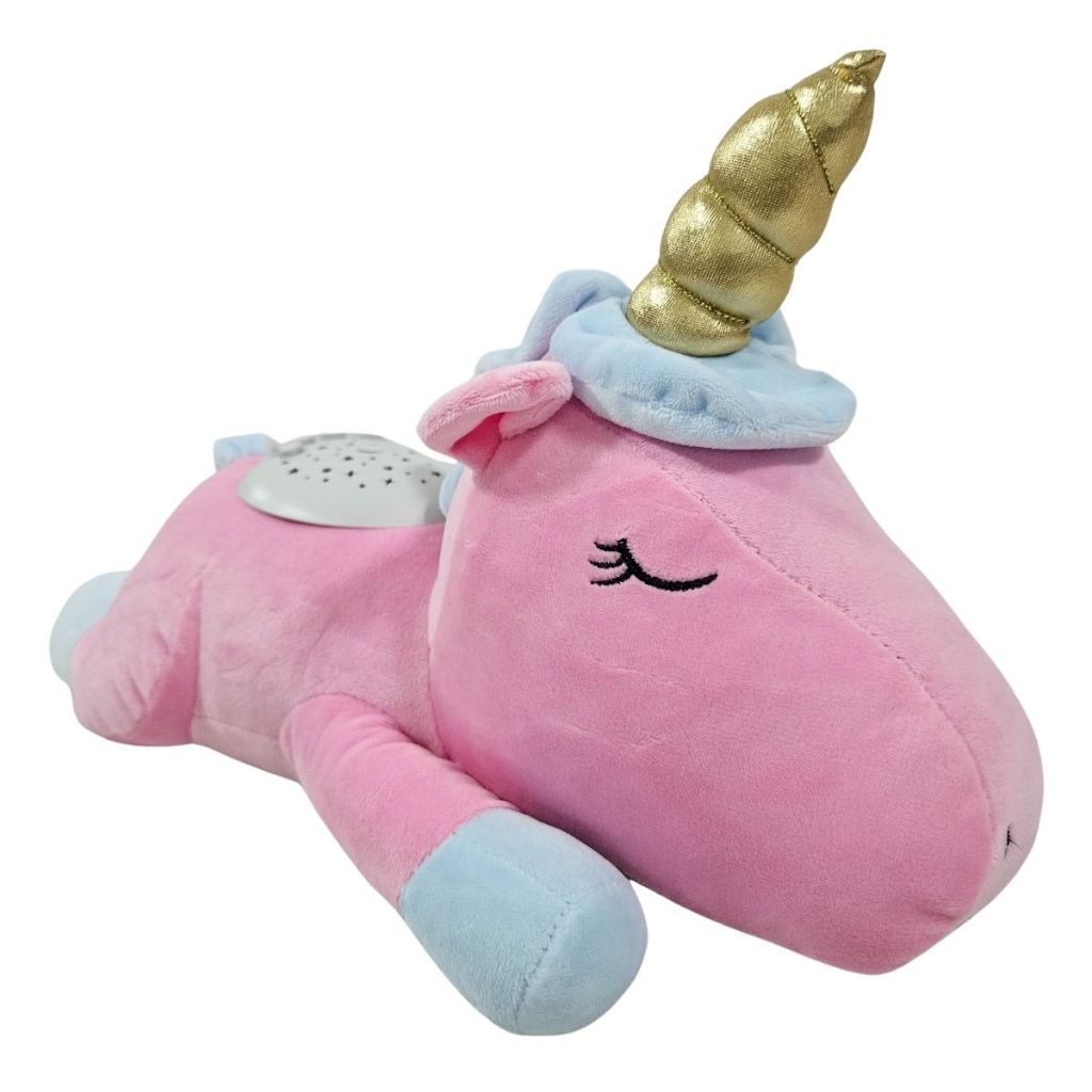 Brinquedo De Ninar Pelúcia Projetora Unicórnio C/ Luz E Som – HK Brinquedos